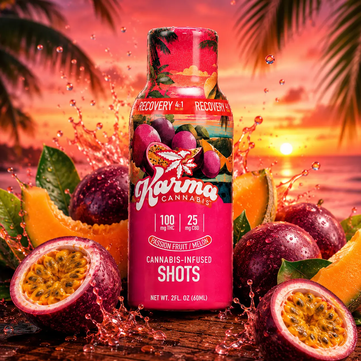 Karma – 4:1 Passion Fruit Melon [2oz] (25mg CBD/100mg THC)