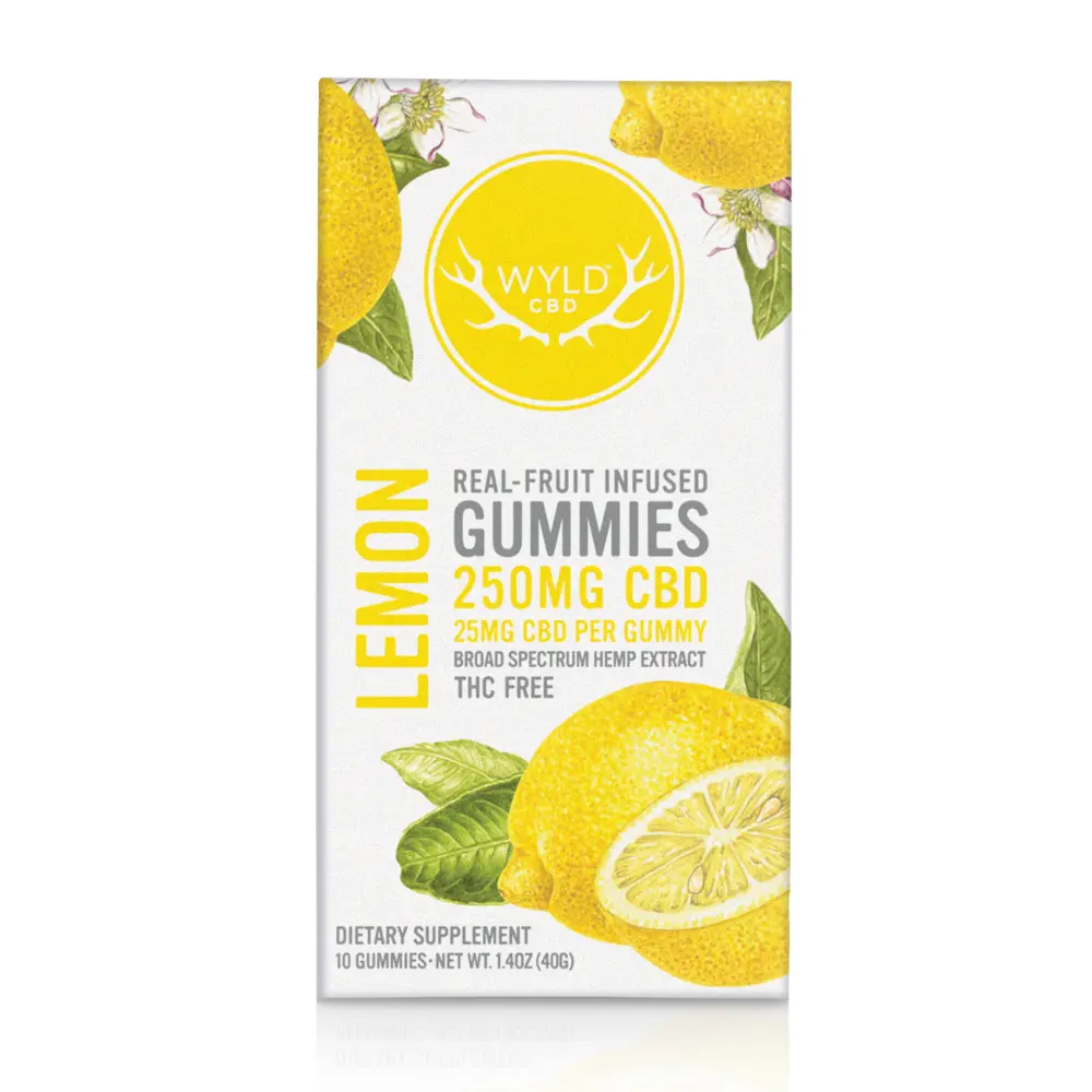 WYLD CBD – 250mg Lemon CBD Gummies | 10-pack