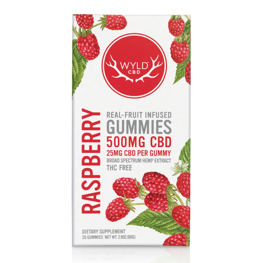 WYLD CBD – 500mg Raspberry CBD Gummies | 20-pack