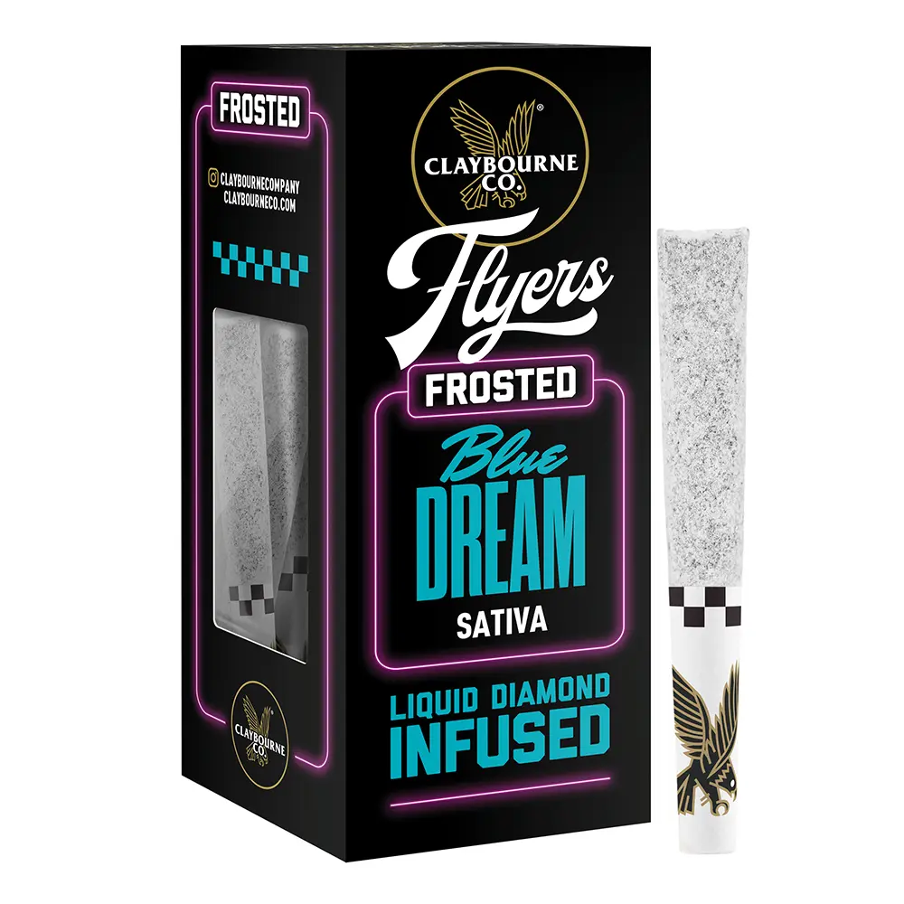 Claybourne – Blue Dream (1.5g) - Diamond Frosted Flyers Pre-Rolls