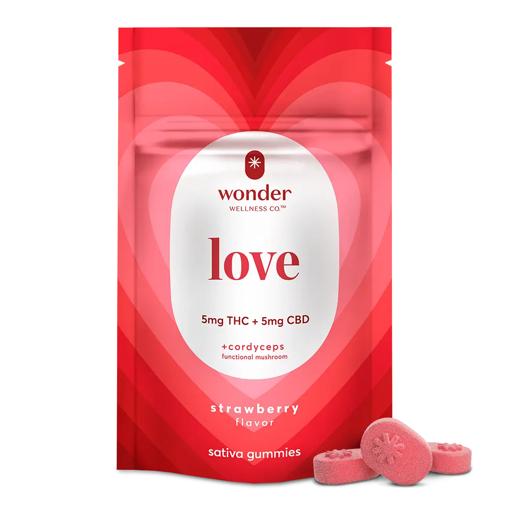 * Wonder Wellness Co.™ – *Wonder Love | 1:1 Strawberry Gummies [20pk] (100mg CBD/100mg THC)