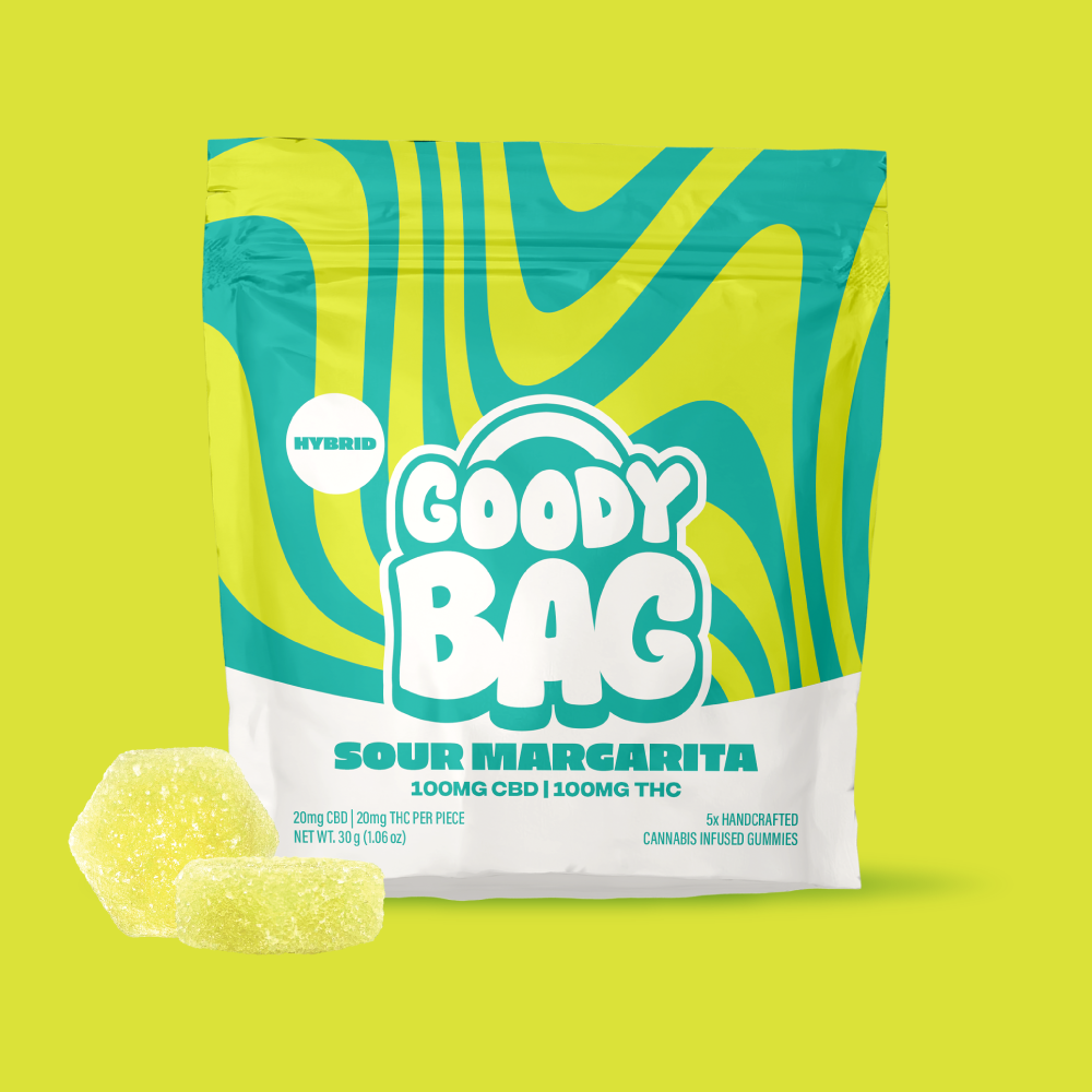 Goody Bag – Sour Margarita [5pk] (100mg CBD/100mg THC)