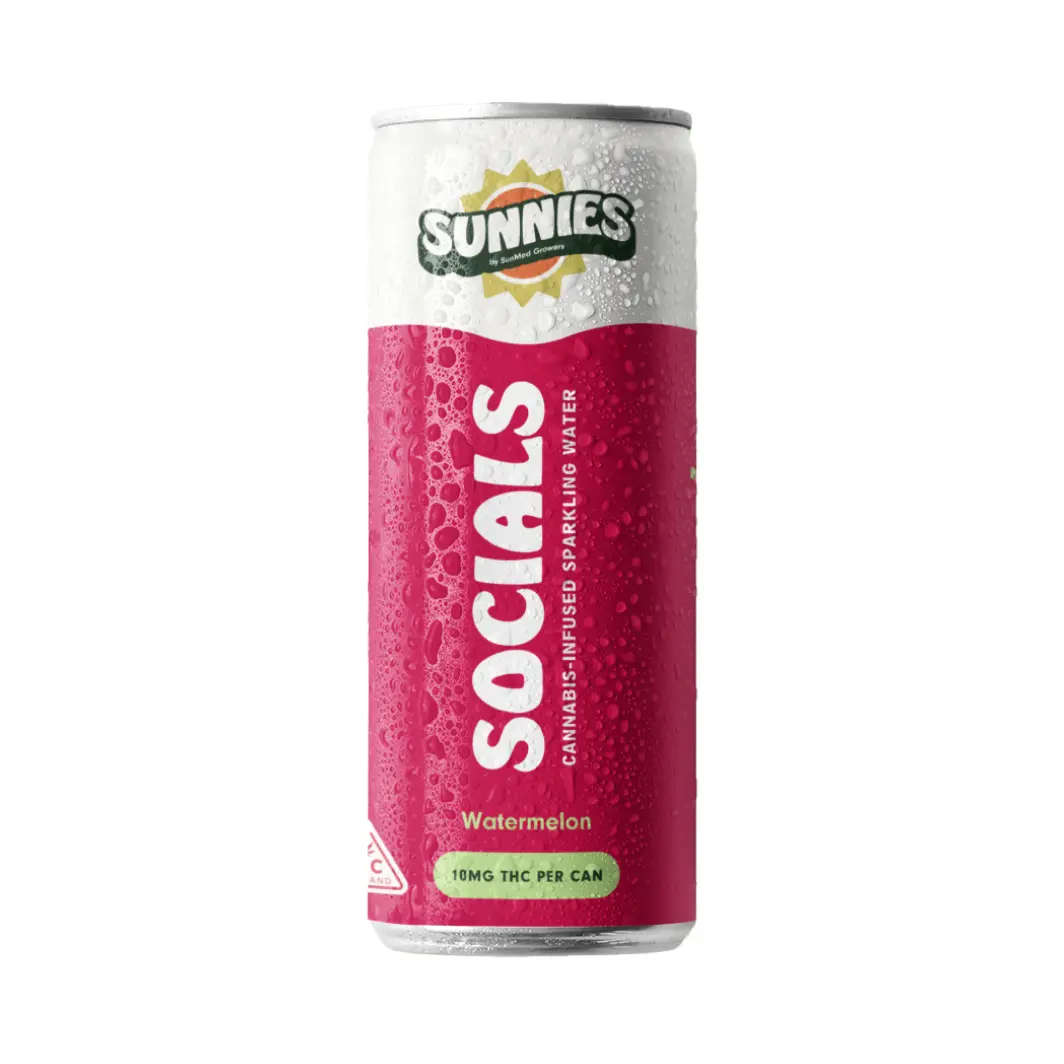 Sunnies – Socials - Watermelon Sparkling Water - 10mg