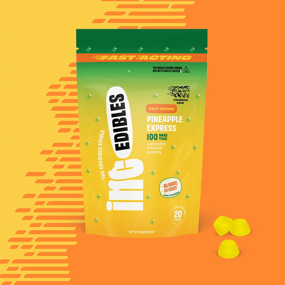 (inc)edibles – inc.edibles 20 Pack Pineapple Express Fast Acting THC Gummies 01454