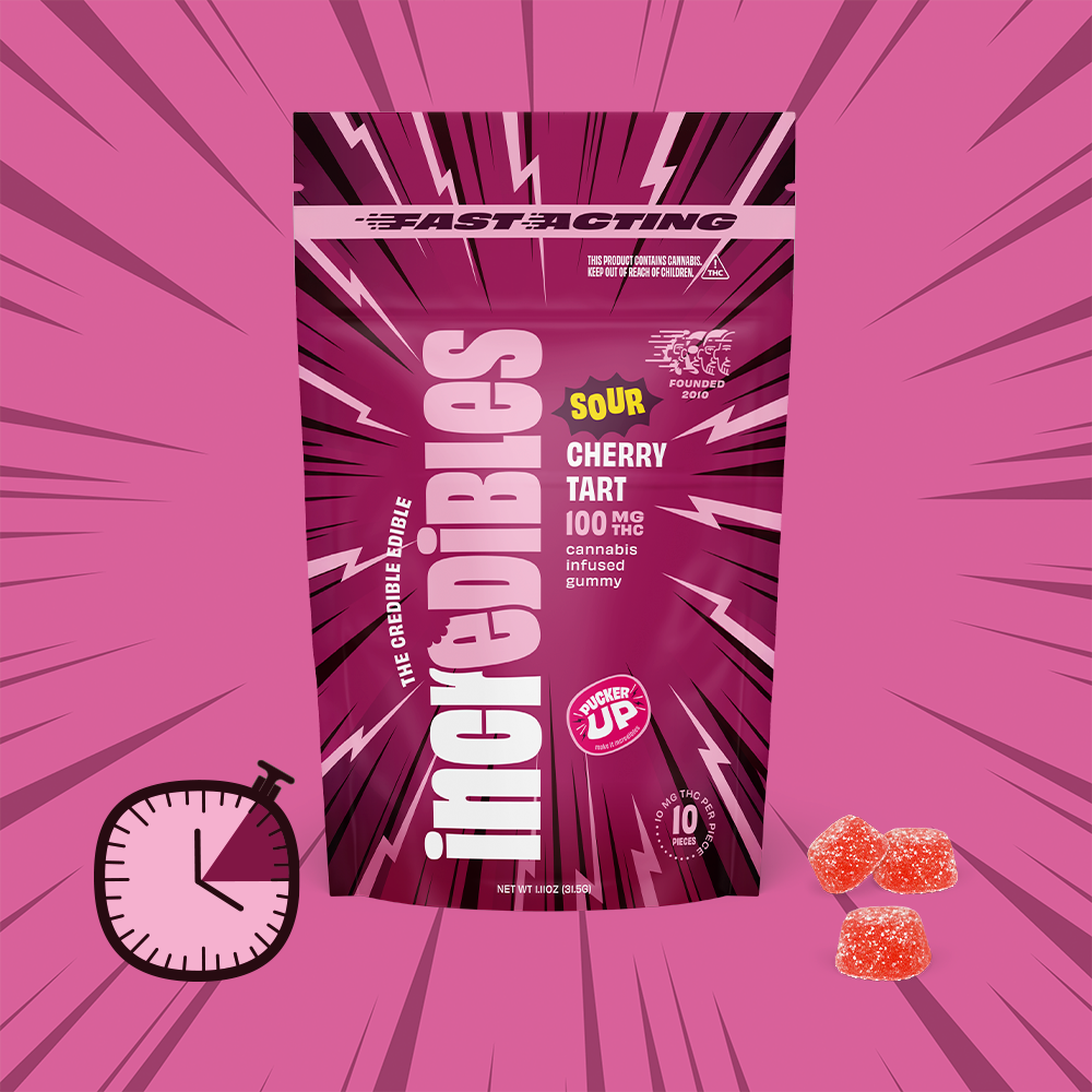 incredibles – Fast Acting Sour Cherry Tart [10pk] (100mg)
