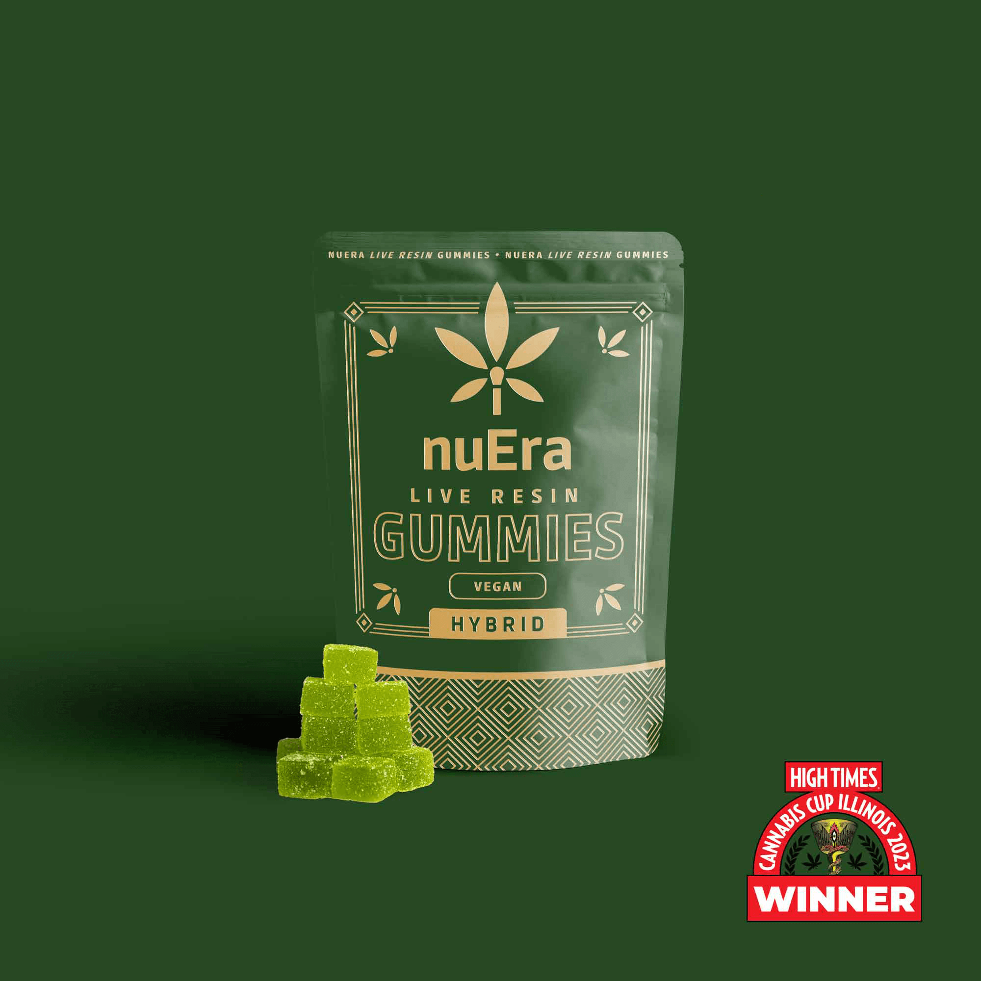 nuEra – Green Apple Live Resin Gummies [10pk] (100mg)