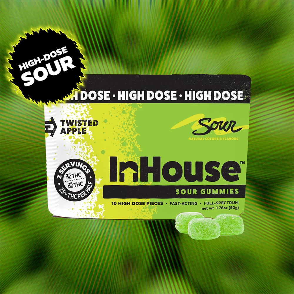 InHouse – Twisted Sour Apple [10pk] (500mg)