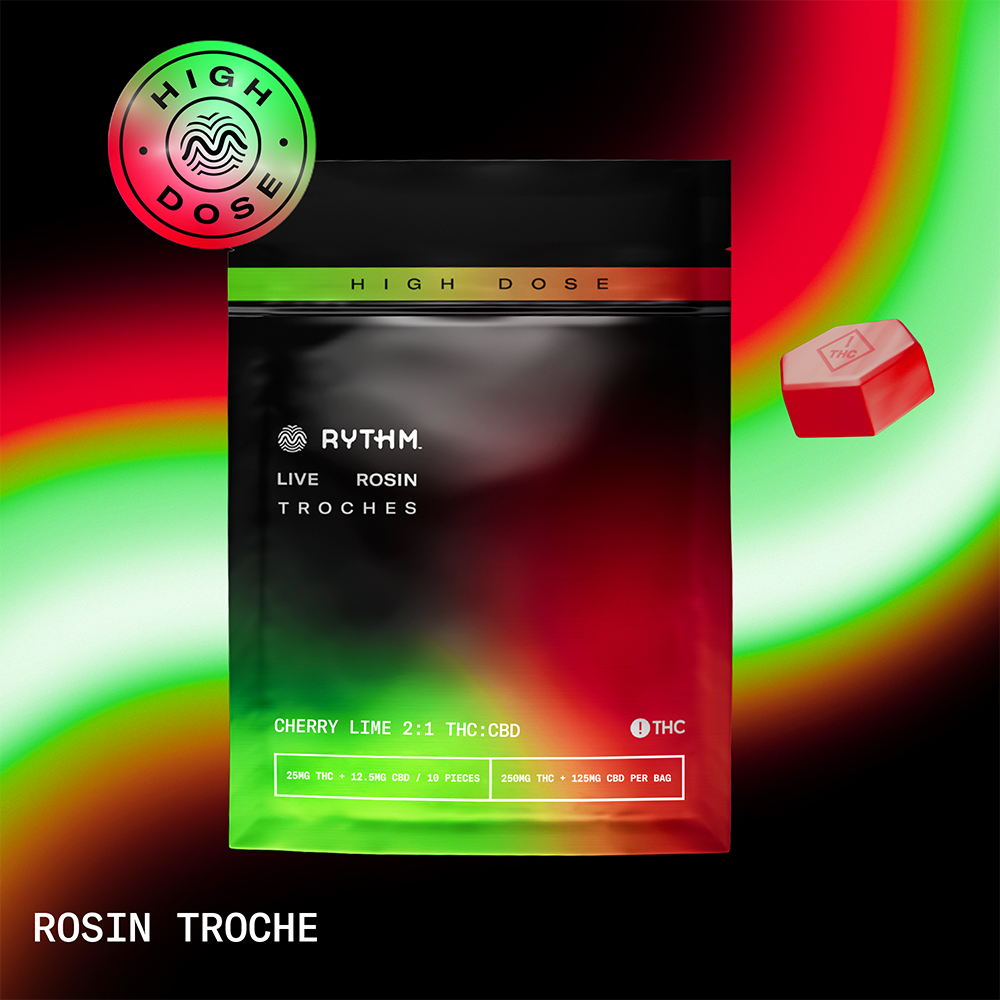 RYTHM – 2:1 Cherry Lime - Sunset Sherbert [10pk] (250mg THC/125mg CBD)