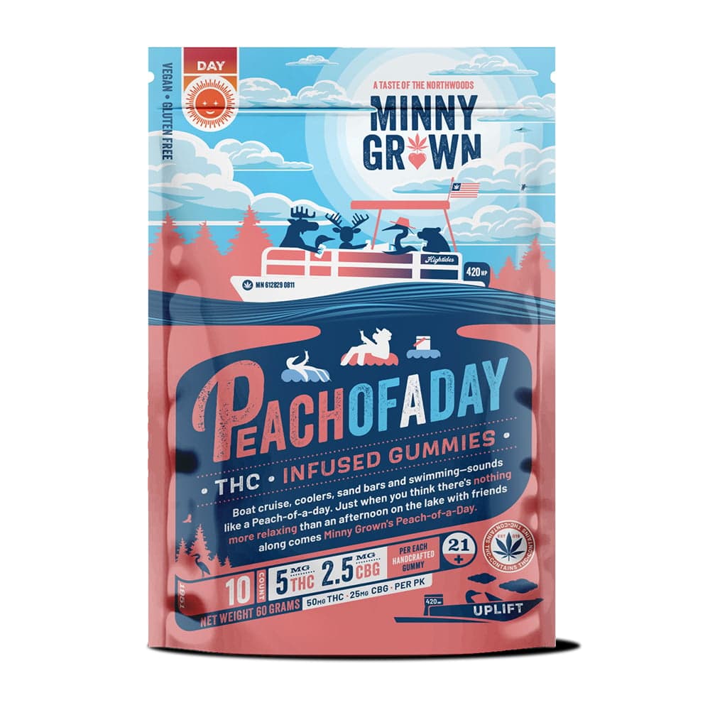 Minny Grown – Peach of a Day 2:1 [10pk] (50mg THC/25mg CBG)