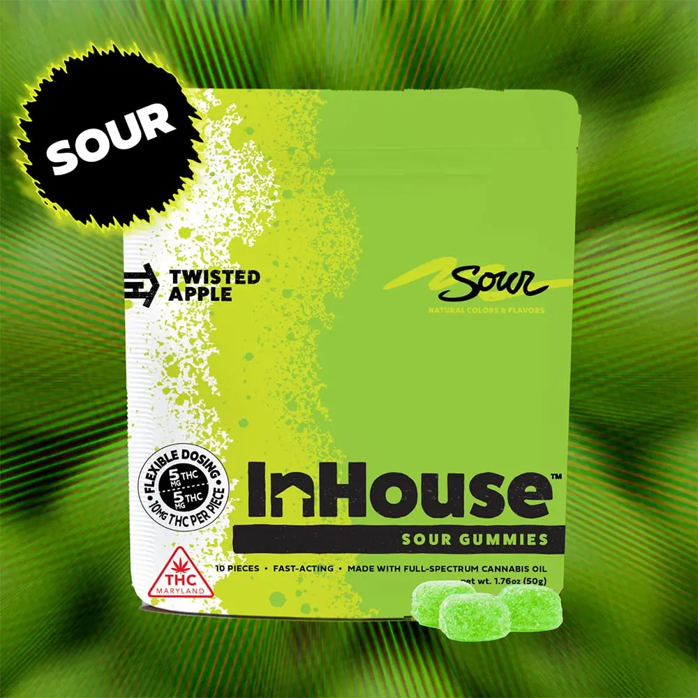 InHouse – Twisted Sour Apple [10pk] (100mg)