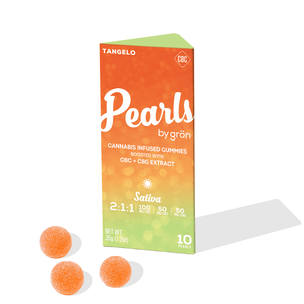 Grön – 2:1:1 Tangelo Pearls - Sativa (100mg THC/50mg CBC/50mg CBG)