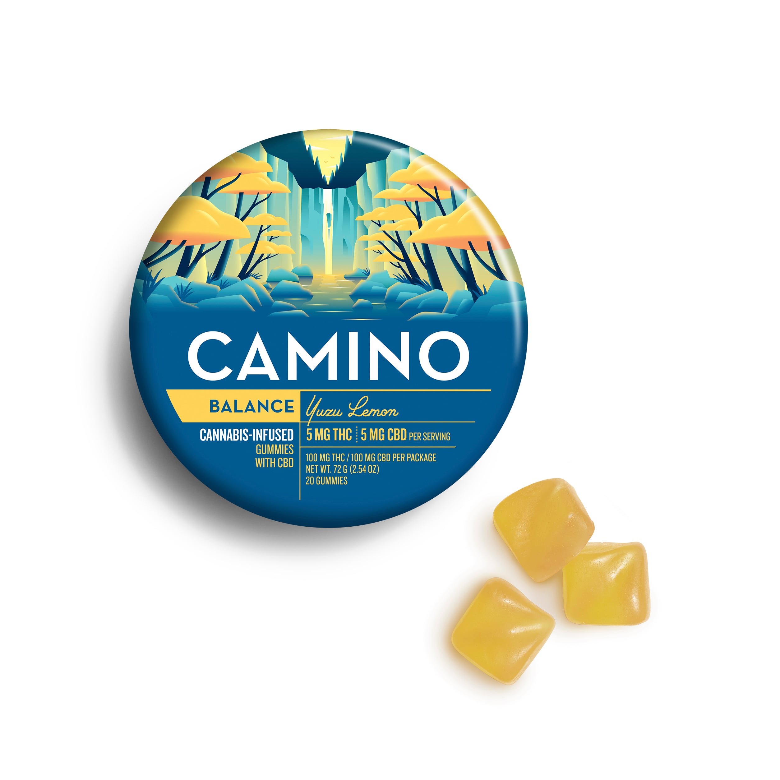 Camino – 5:5 'Balance' Yuzu Lemon [20pk] (100mg CBD/100mg THC)