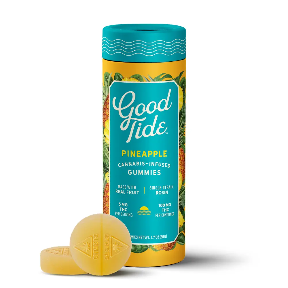 Good Tide – Pineapple Single-Strain Rosin Gummies | Uplifting | 100mg