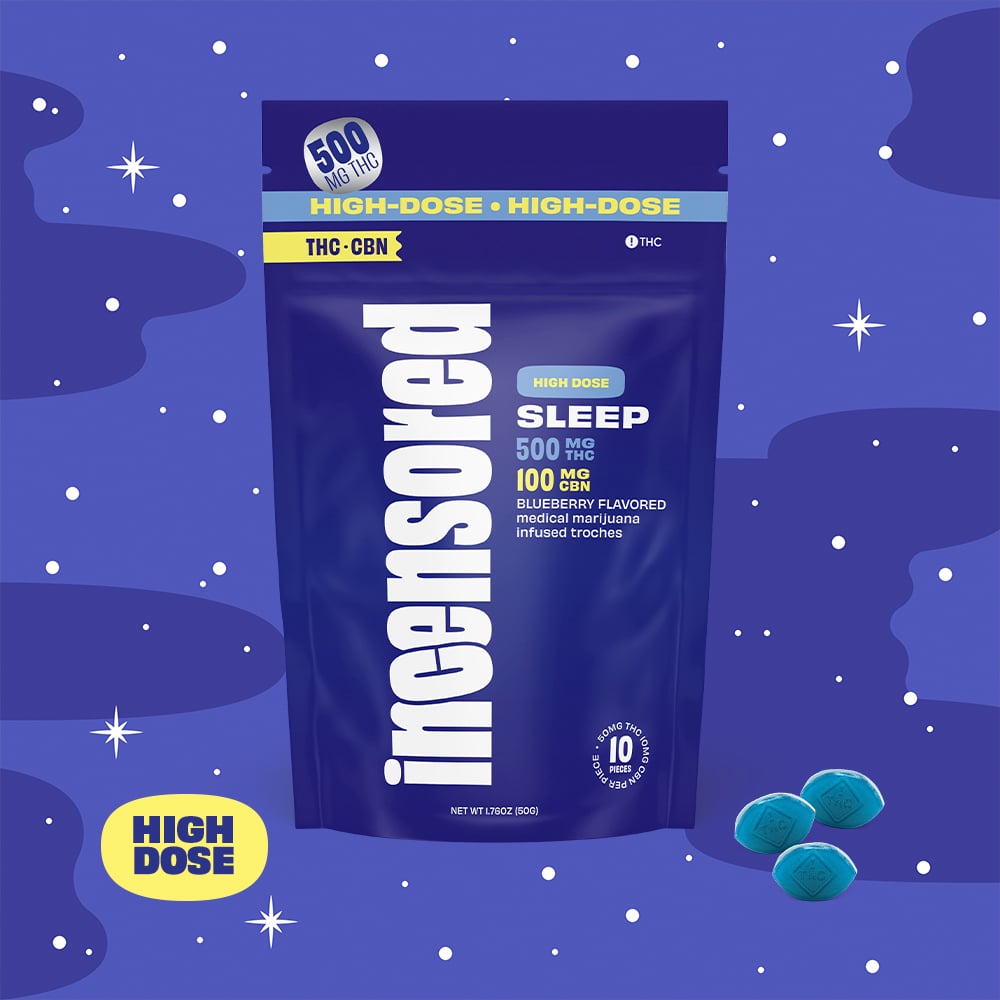 (inc)ensored – 5:1 Blueberry Sleep + CBN High Dose [10pk] (500mg THC/100mg CBN)