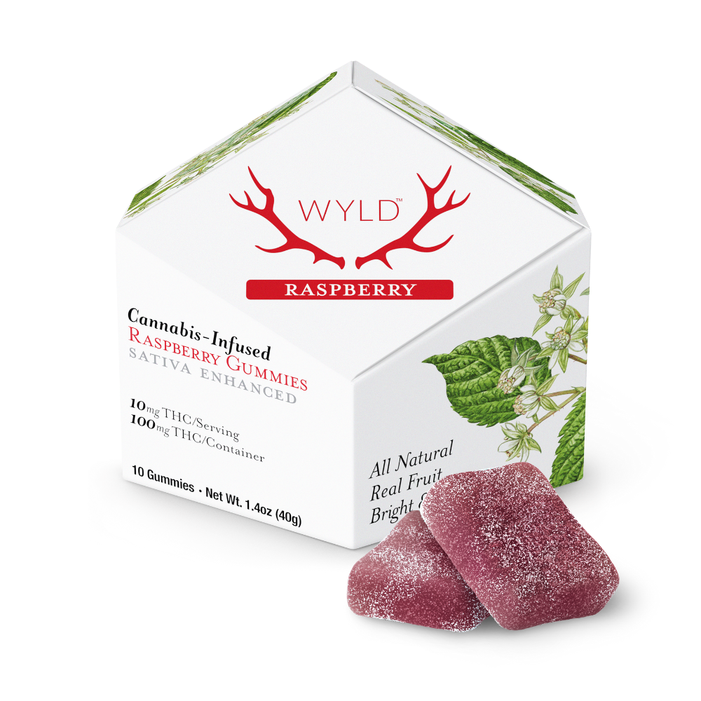 WYLD – Raspberry Sativa Enhanced Gummies | 100mg