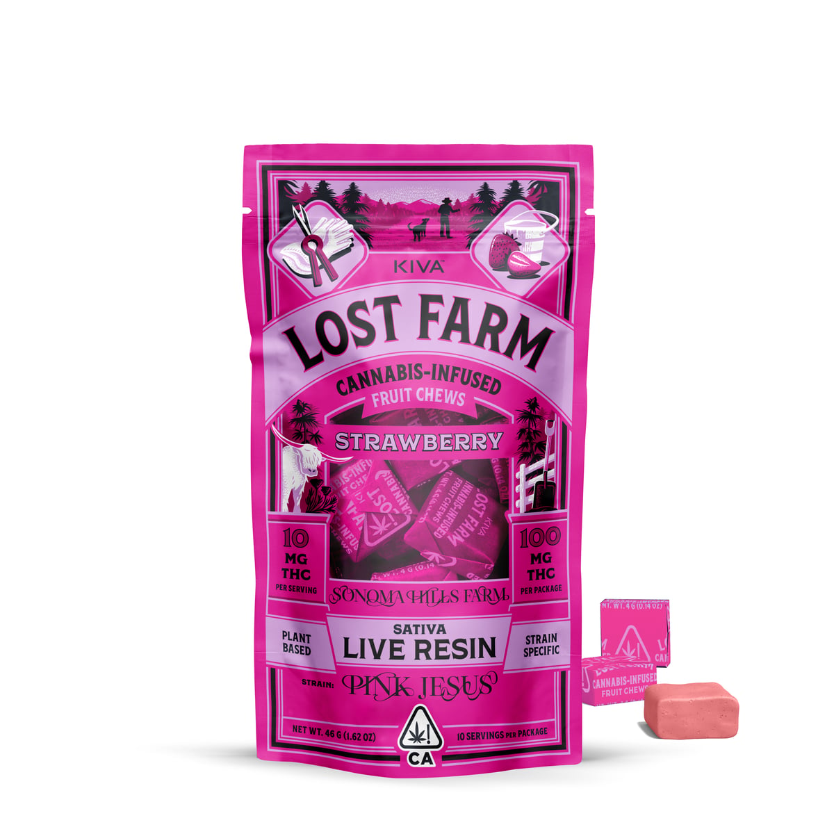 Lost Farm – Strawberry x Pink Jesus [10pk] (100mg)
