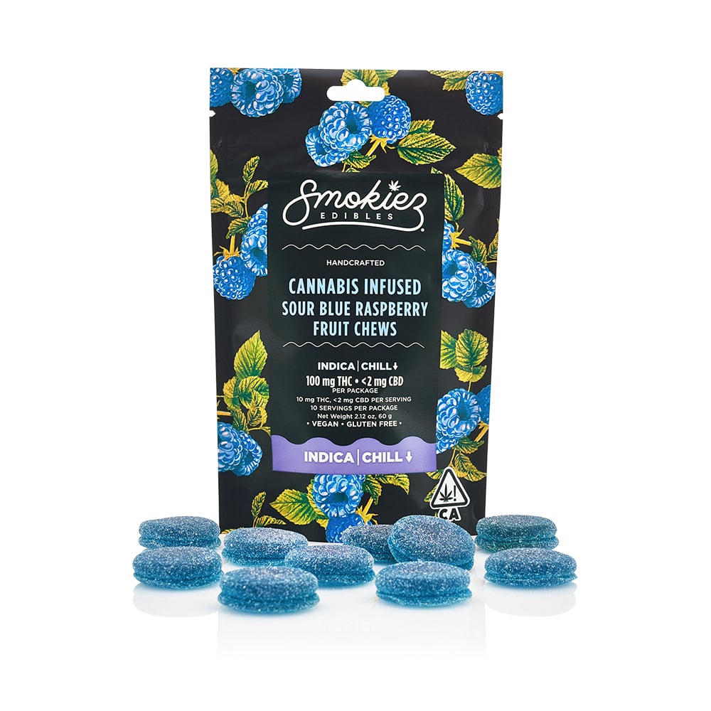 Smokiez – Sour Blue Raspberry - Indica [10pk] (100mg)