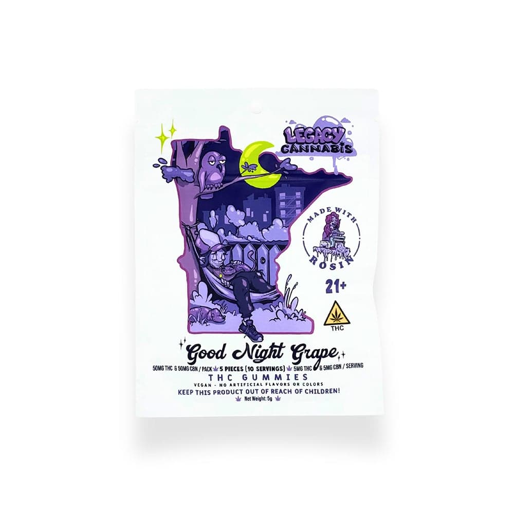 1:1 Goodnight Grape [5pk] (50mg THC/50mg CBN) Legacy Cannabis