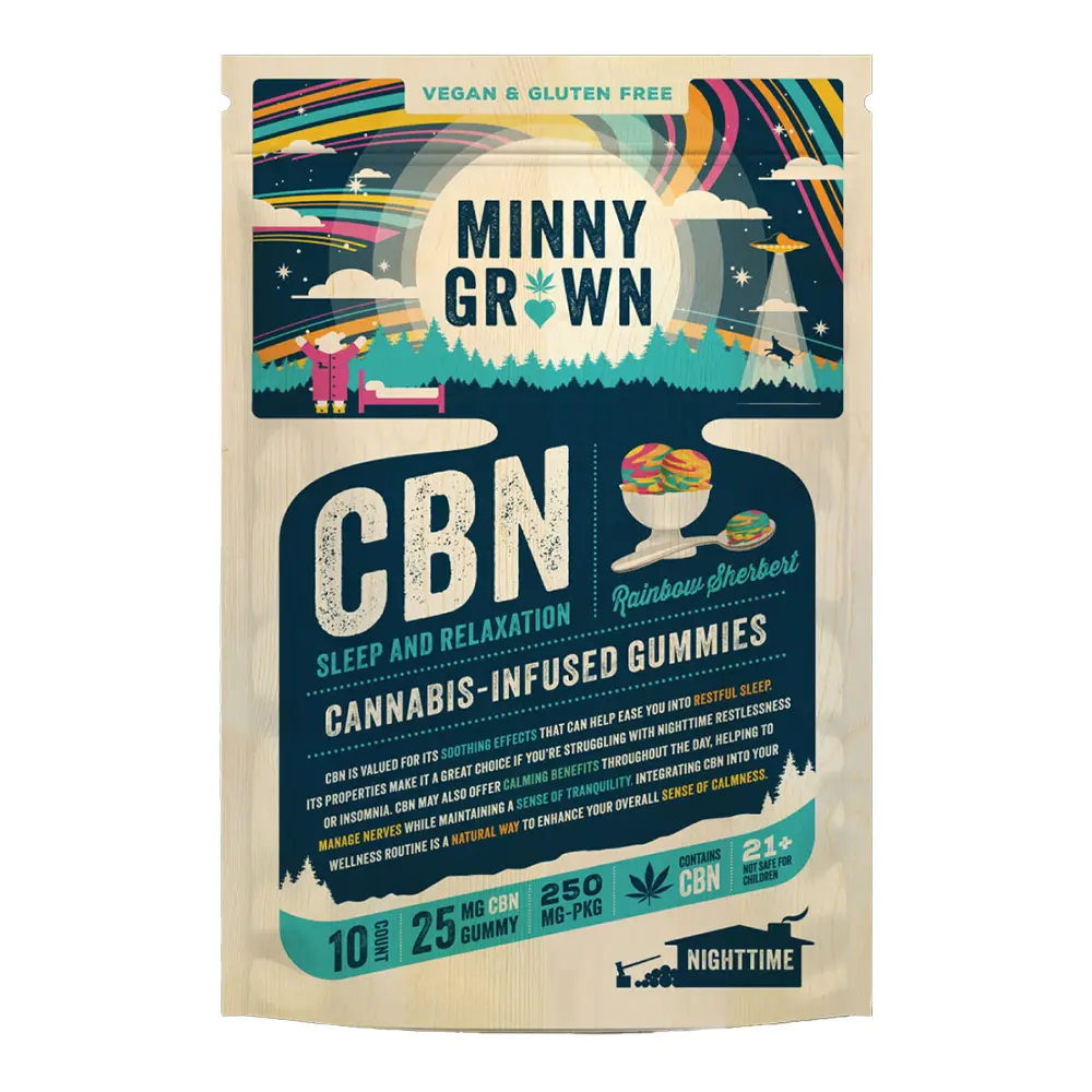 Minny Grown – Rainbow Sherbert [10pk] (250mg CBN)