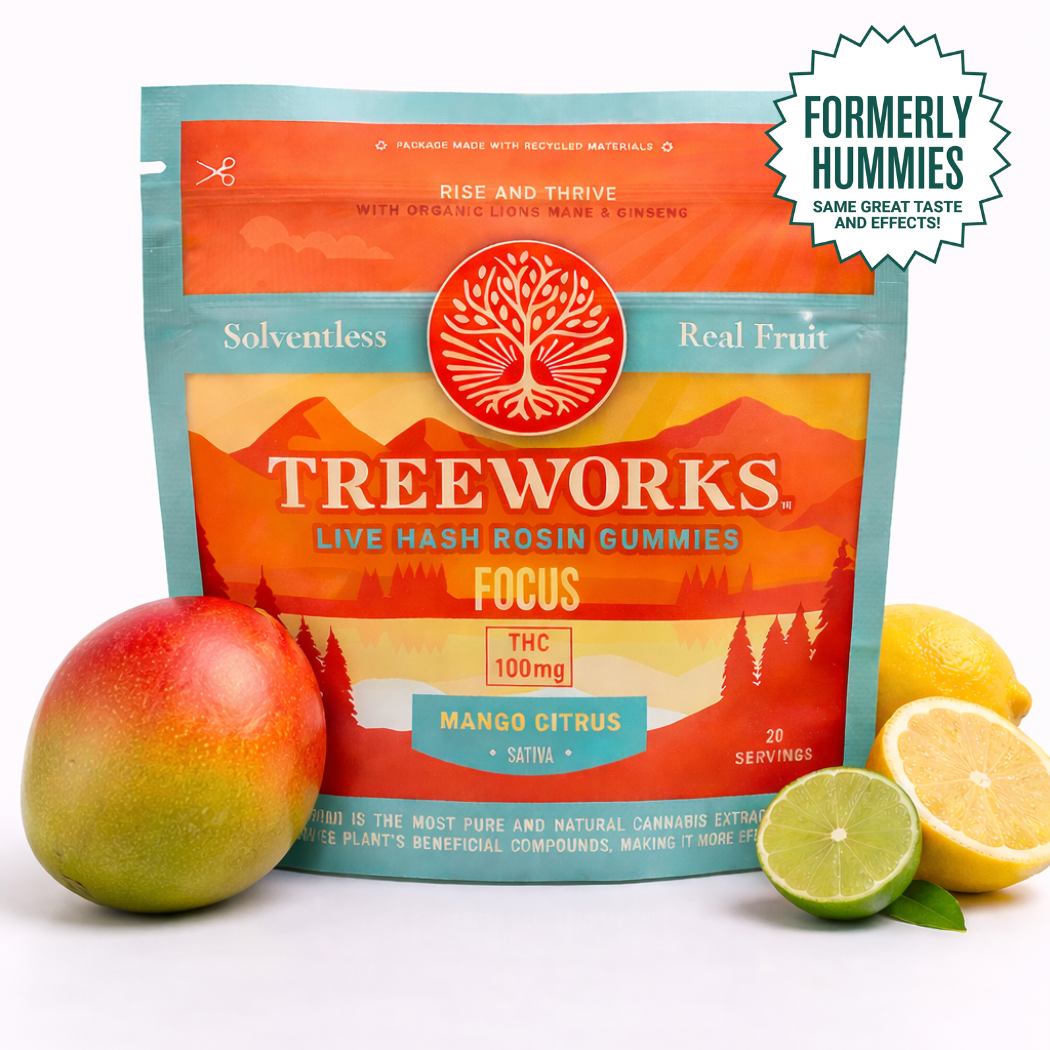Treeworks – Focus | Live Hash Rosin Gummies - Sativa (100mg) *Formerly Hummies