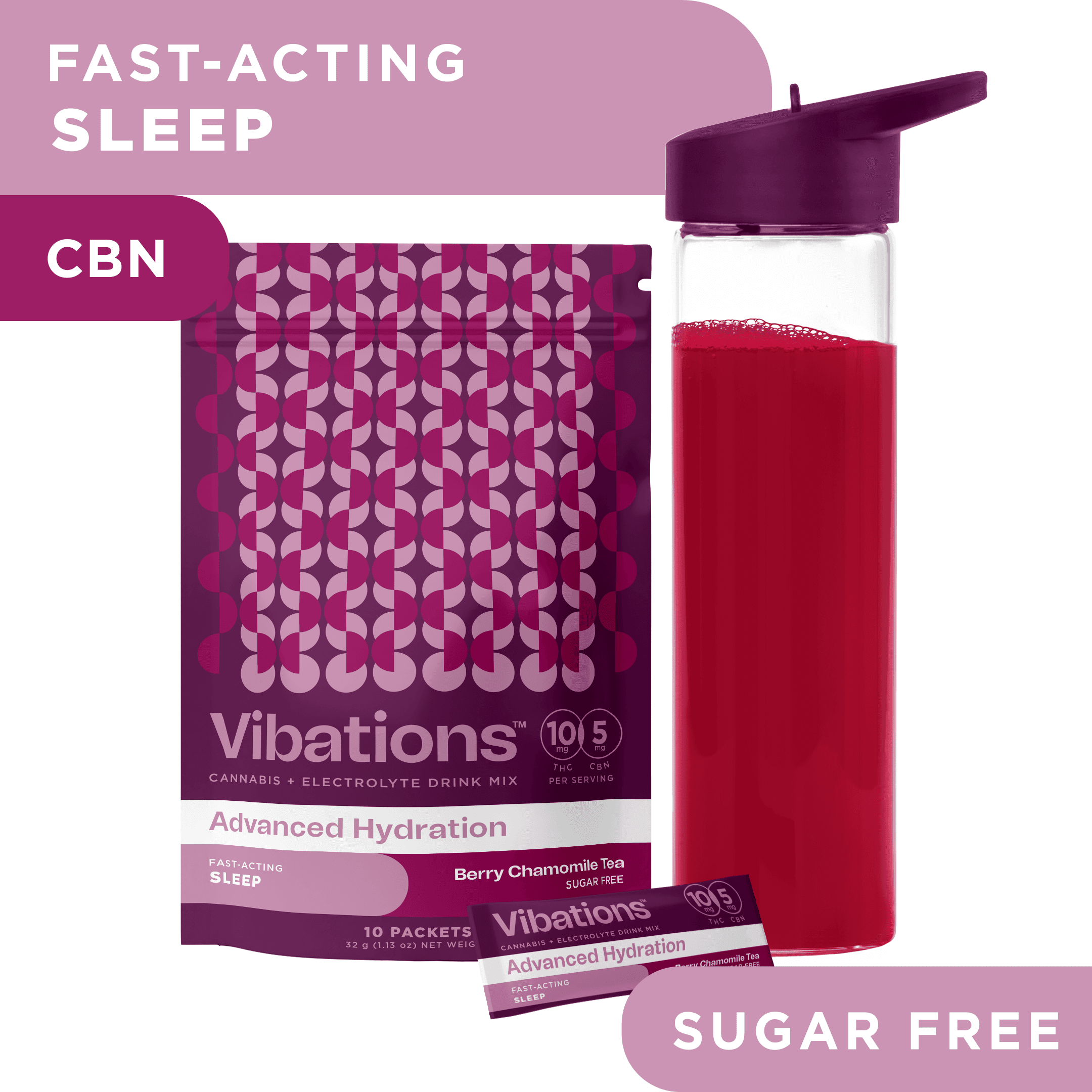 Vibations – Berry Chamomile Tea [10pk] (100mg THC/50mg CBN)