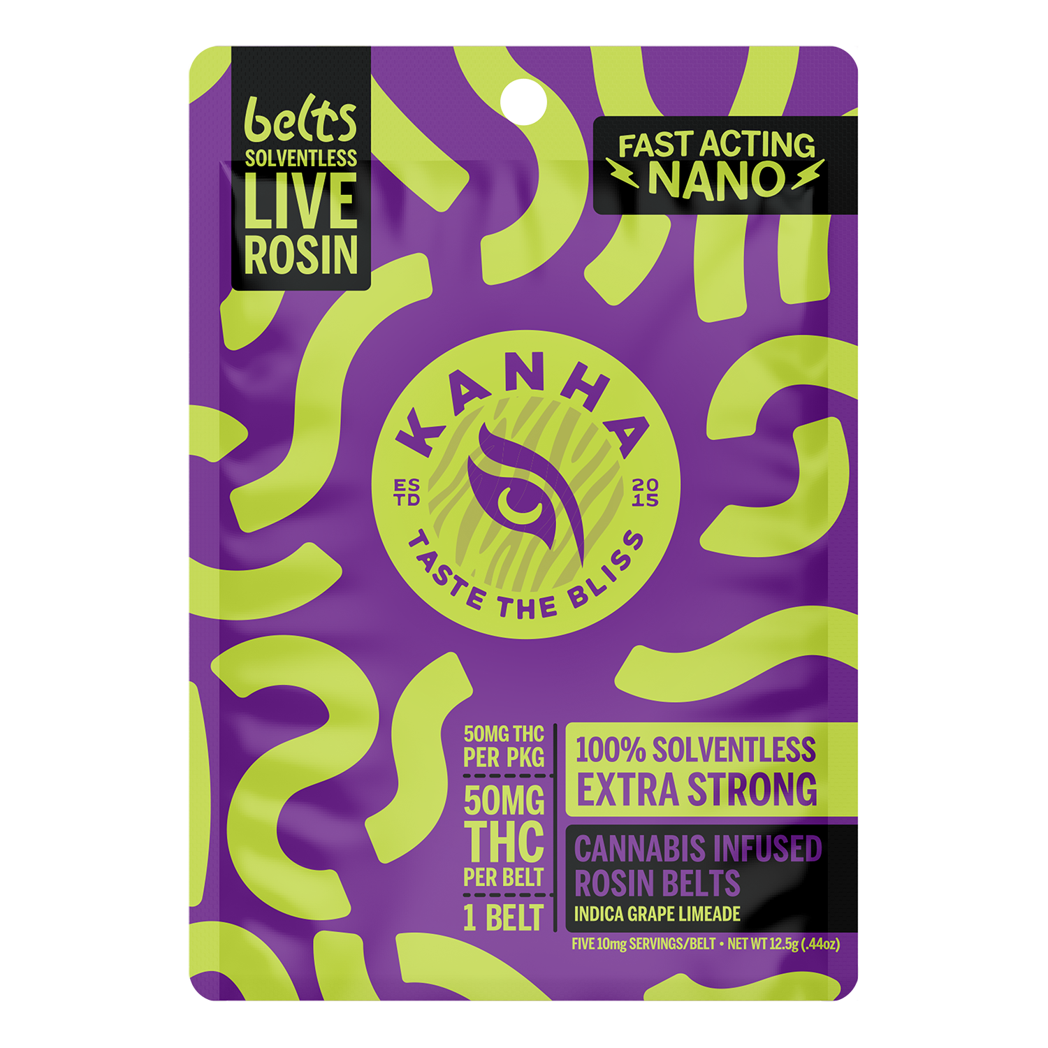 KANHA – Grape Limeade Live Rosin Belt - Indica [1pk] (50mg)