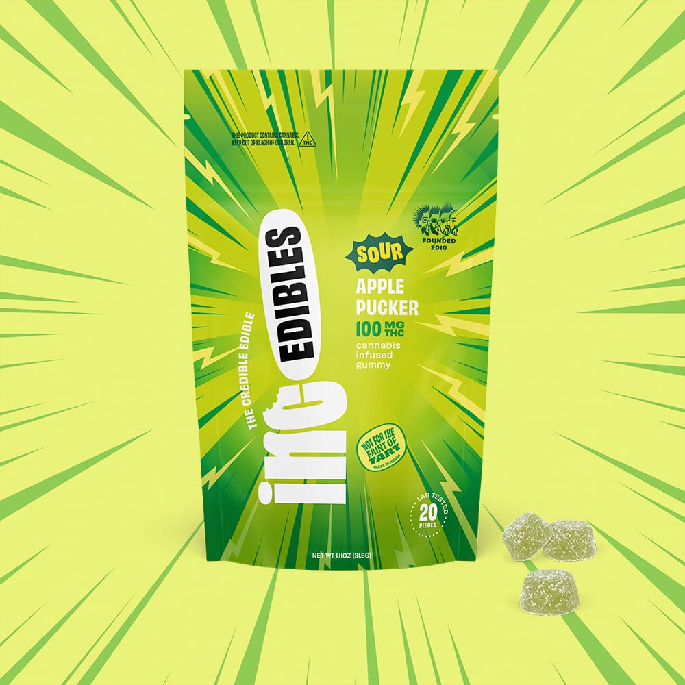 (inc)edibles – inc.edibles 20 Pack Sour Apple Pucker THC Gummies 01411