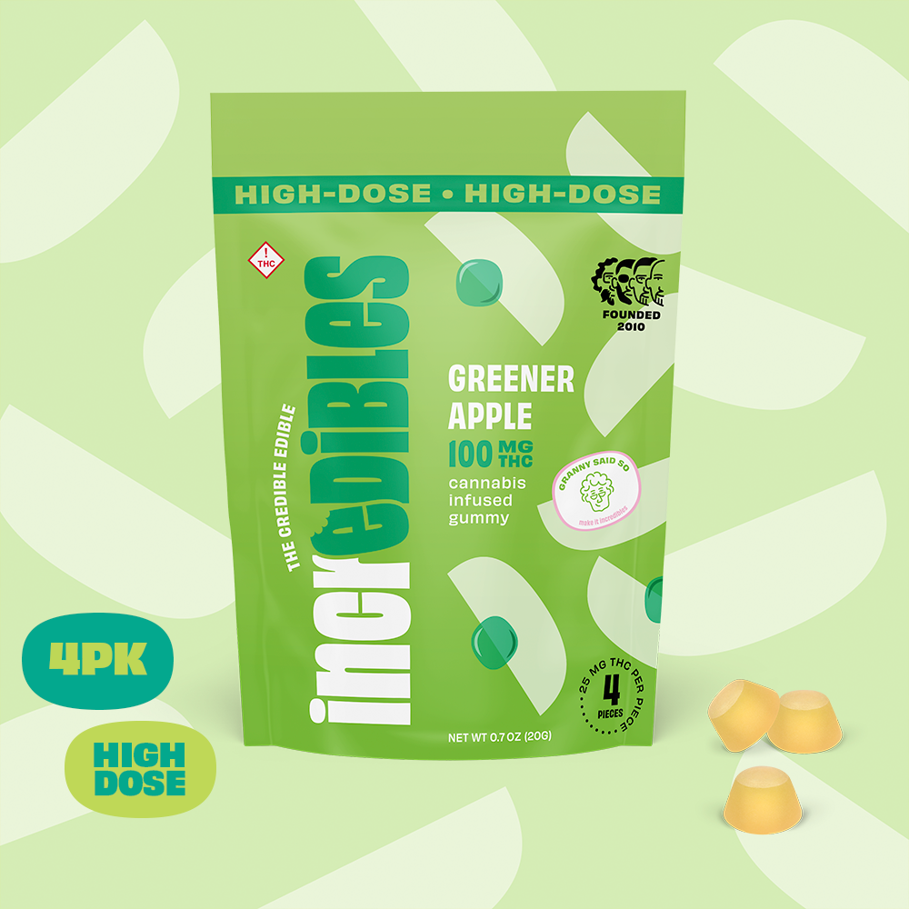 incredibles – Greener Apple High Dose [4pk] (100mg)