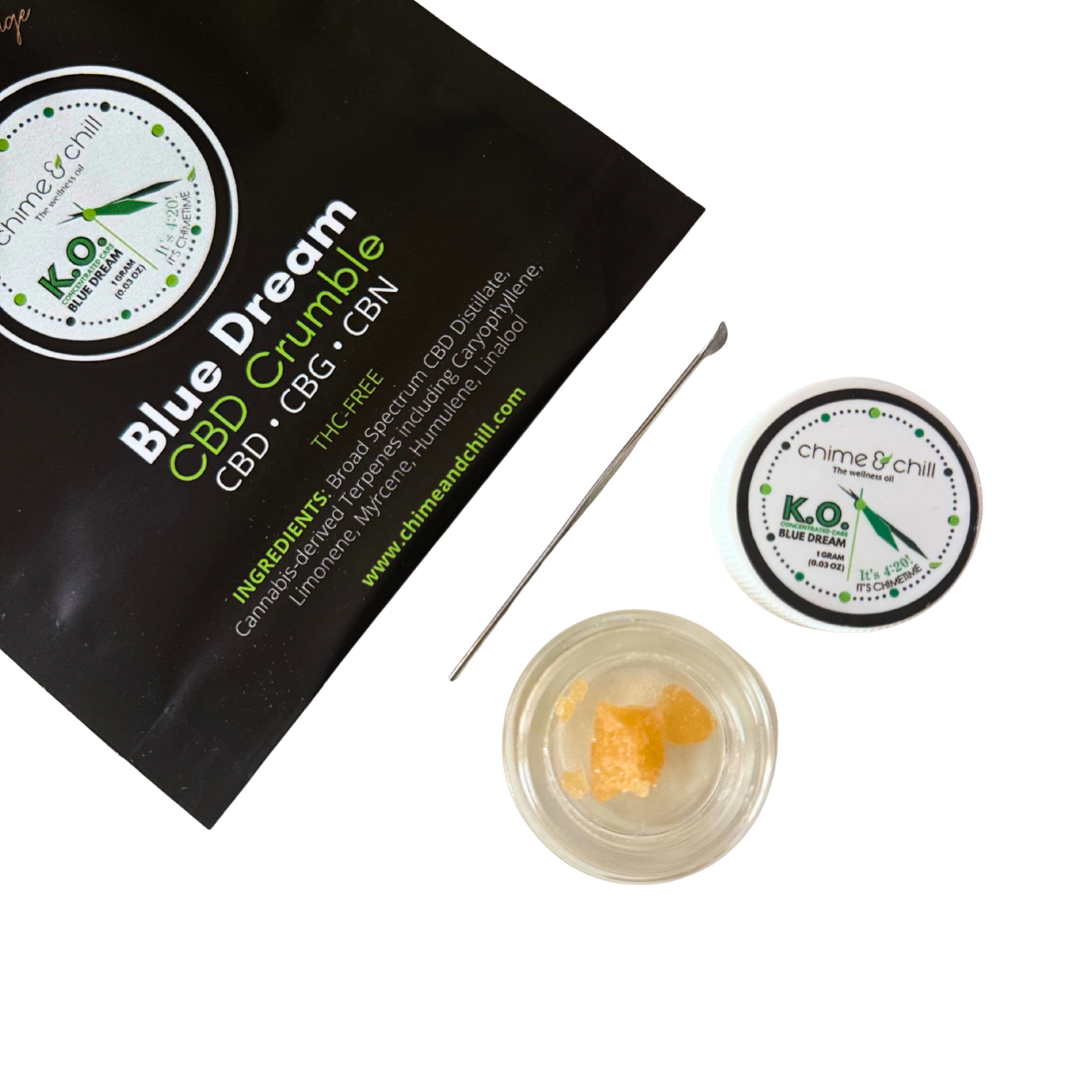 Chime & Chill – Blue Dream CBD Crumble with CBG & CBN-- THC Free