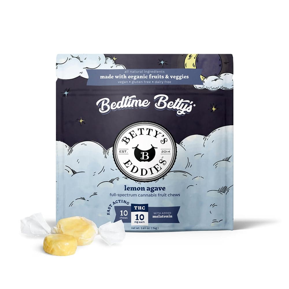 Betty's Eddies – Bedtime Betty’s Lemon Agave [10pk] (100mg THC) Sleep Fruit Chews