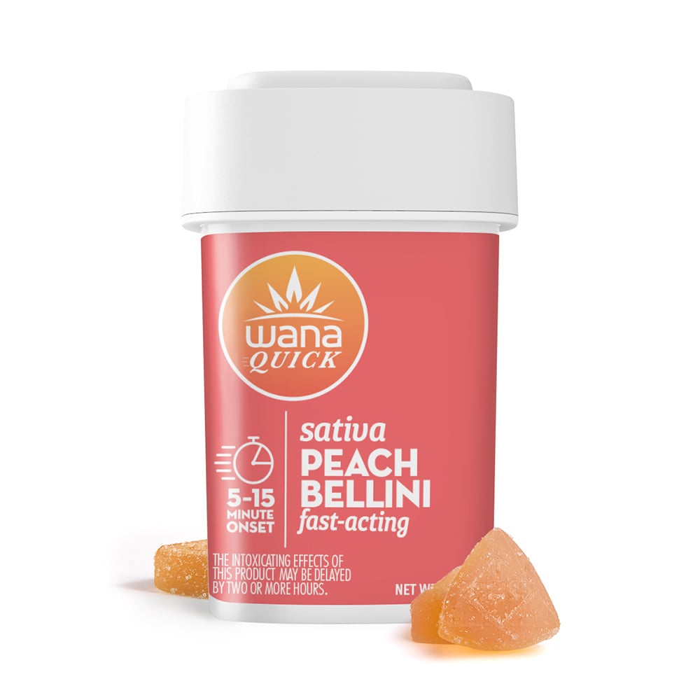 Wana – Peach Bellini - Sativa [10pk] (100mg)