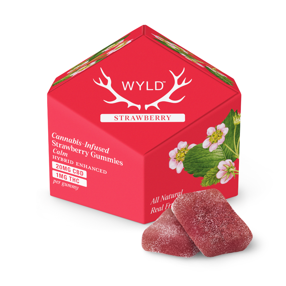 WYLD – Strawberry 20:1 CBD + Hybrid Enhanced Gummies | 200mg:10mg
