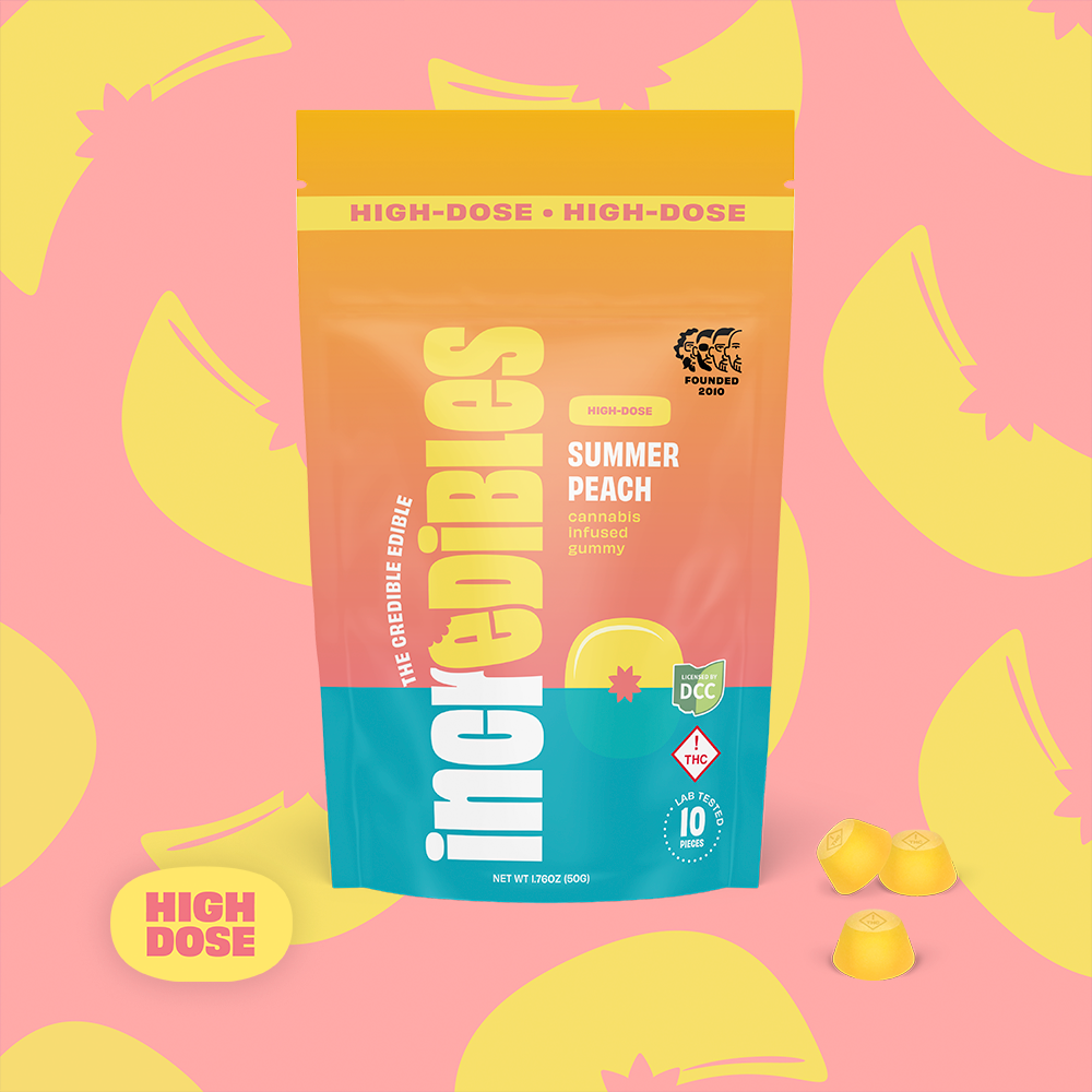 incredibles – MEDICAL Summer Peach High Dose [10pk] (500mg) - Medical Only