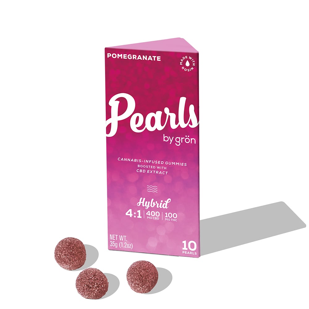 Grön – 4:1 Pomegranate Pearls - Hybrid (400mg CBD /100mg THC)