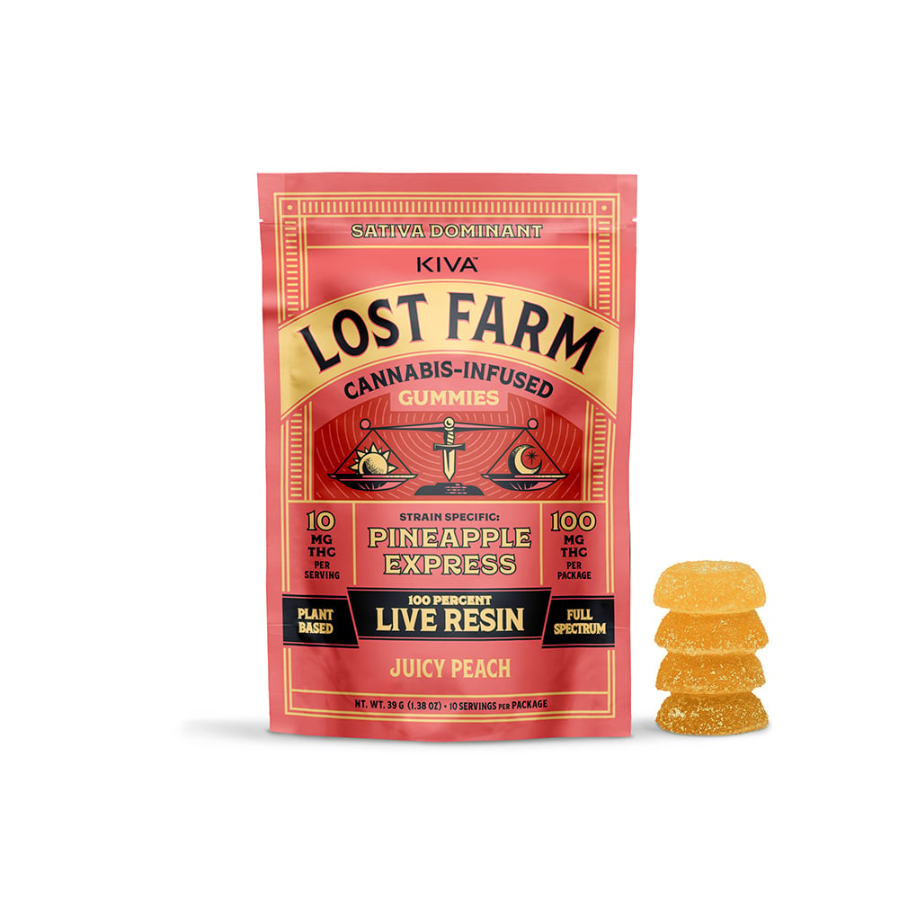 Lost Farm – Juicy Peach x Pineapple Express [10pk] (100mg)