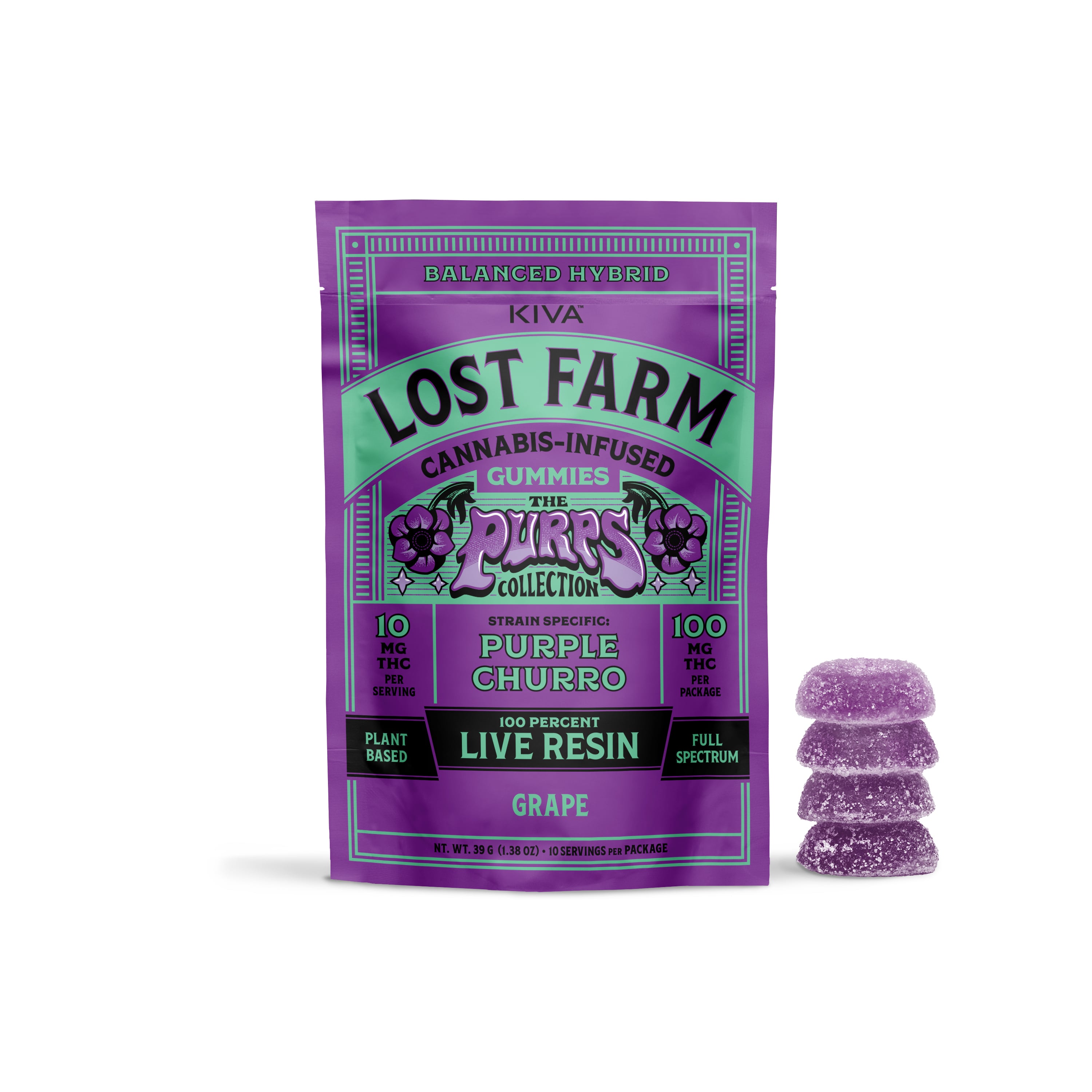 Lost Farm – Grape x Purple Churro [10pk] (100mg)