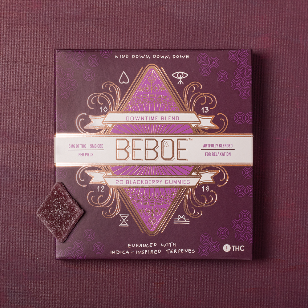 Beboe – 1:1 Downtime Blackberry [20pk] (100mg CBD/100mg THC)