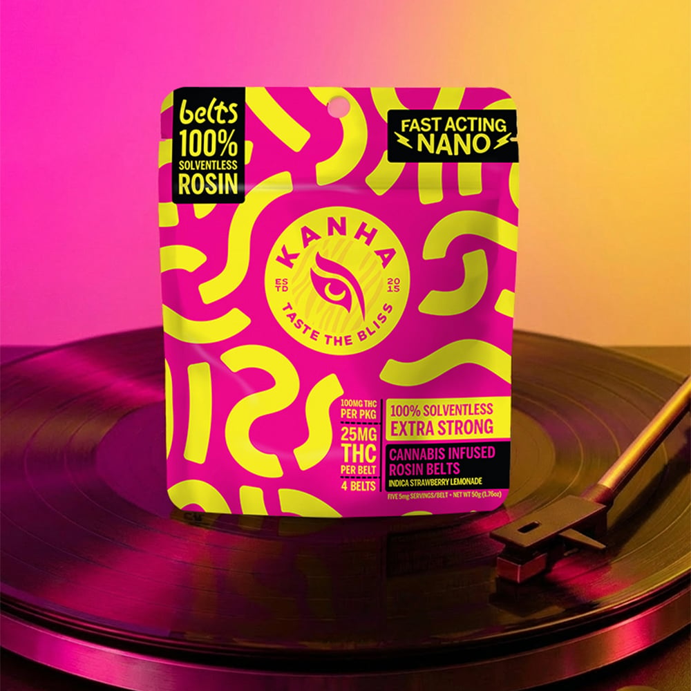 KANHA – Strawberry Lemonade Live Rosin Belts - Indica [4pk] (100mg)