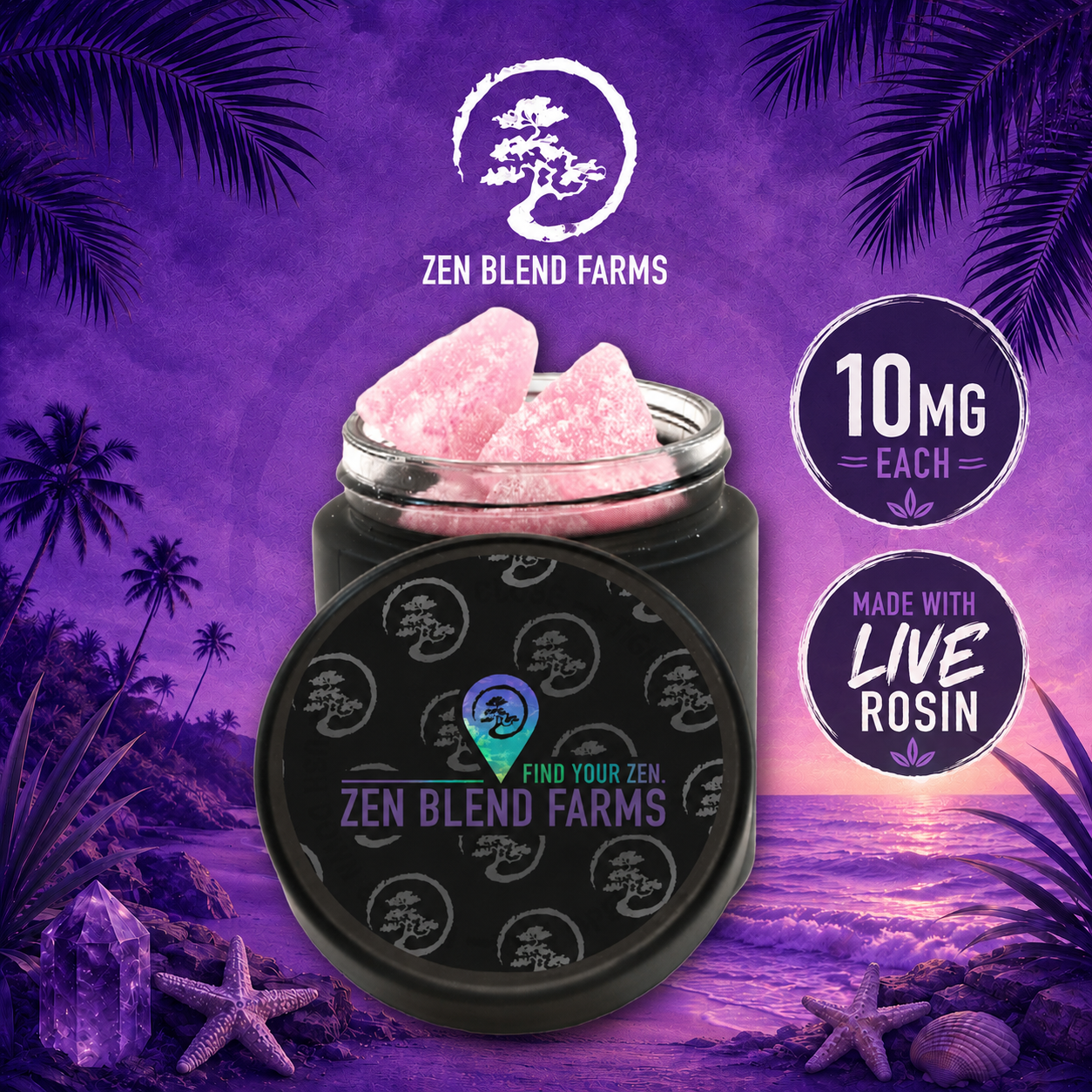 Zen Blend Farms – Watermelon Basil [10pk] (100mg)