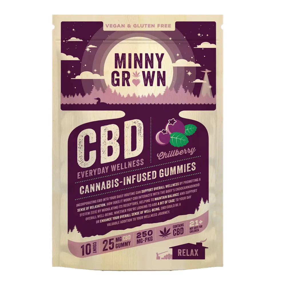 Minny Grown – Chillbery [10pk] (250mg CBD)