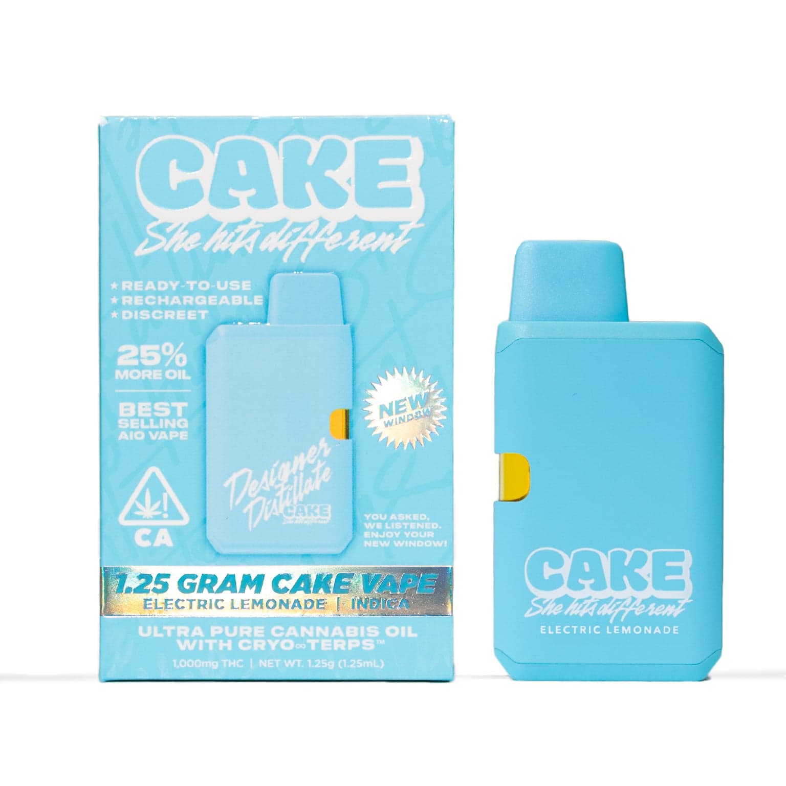 CAKE she hits different – Electric Lemonade [1250mg]