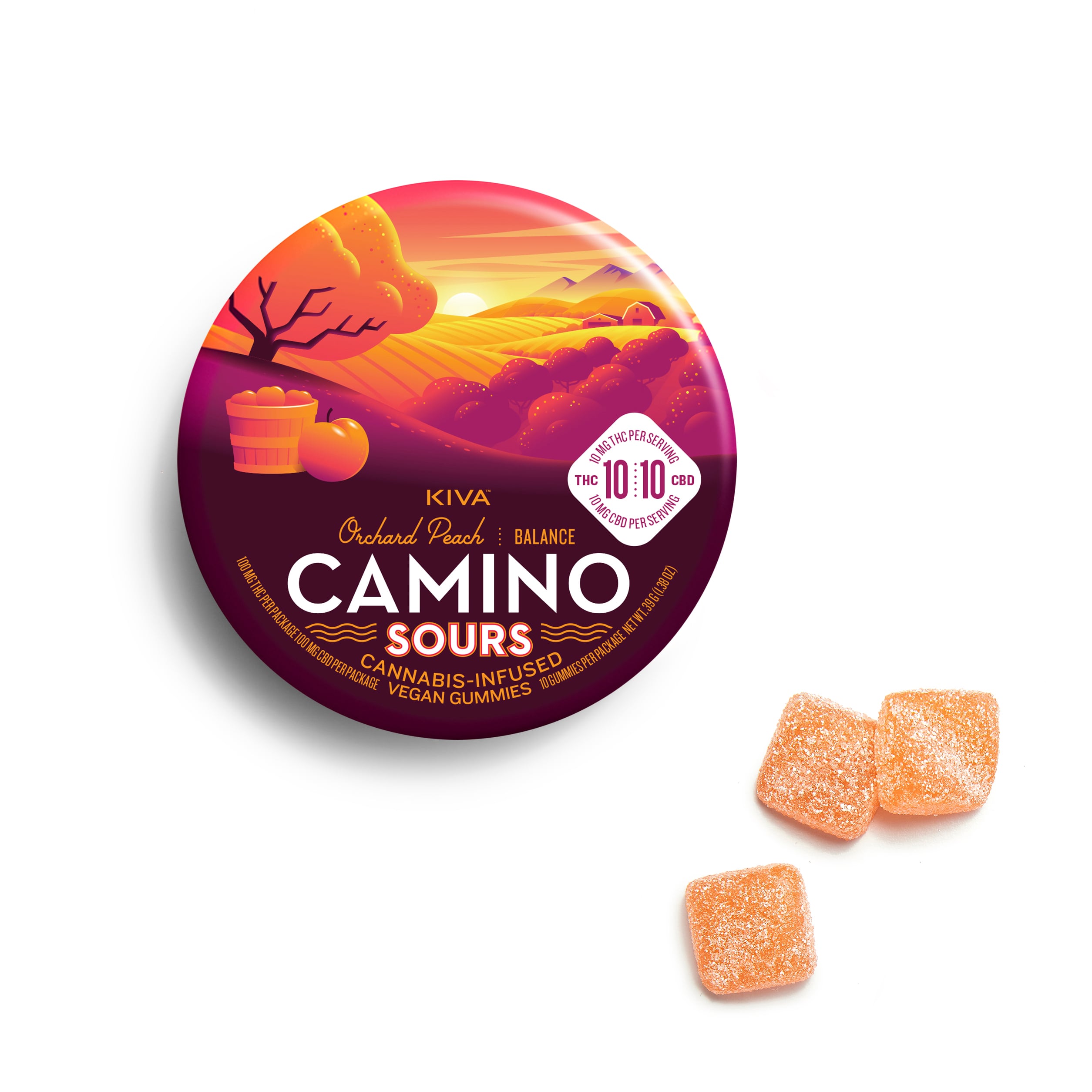 Camino – 10:10 'Balance' Orchard Peach [10pk] (100mg CBD/100mg THC)