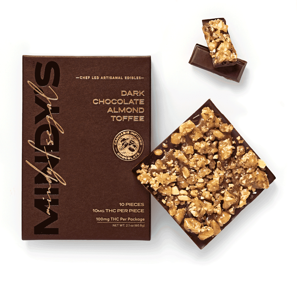 Mindy's™ – Dark Chocolate Almond Toffee [10pk] (100mg THC)