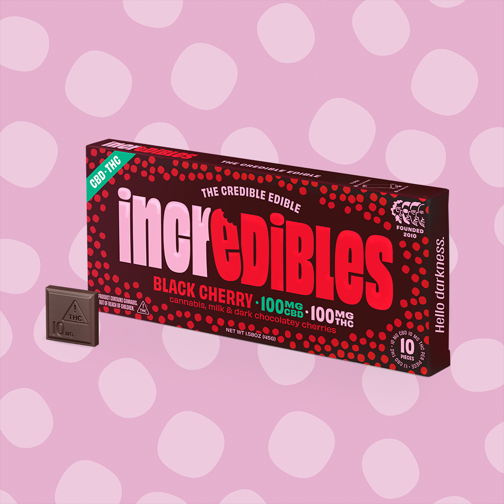 incredibles – 1:1 Black Cherry (100mg CBD/100mg THC)