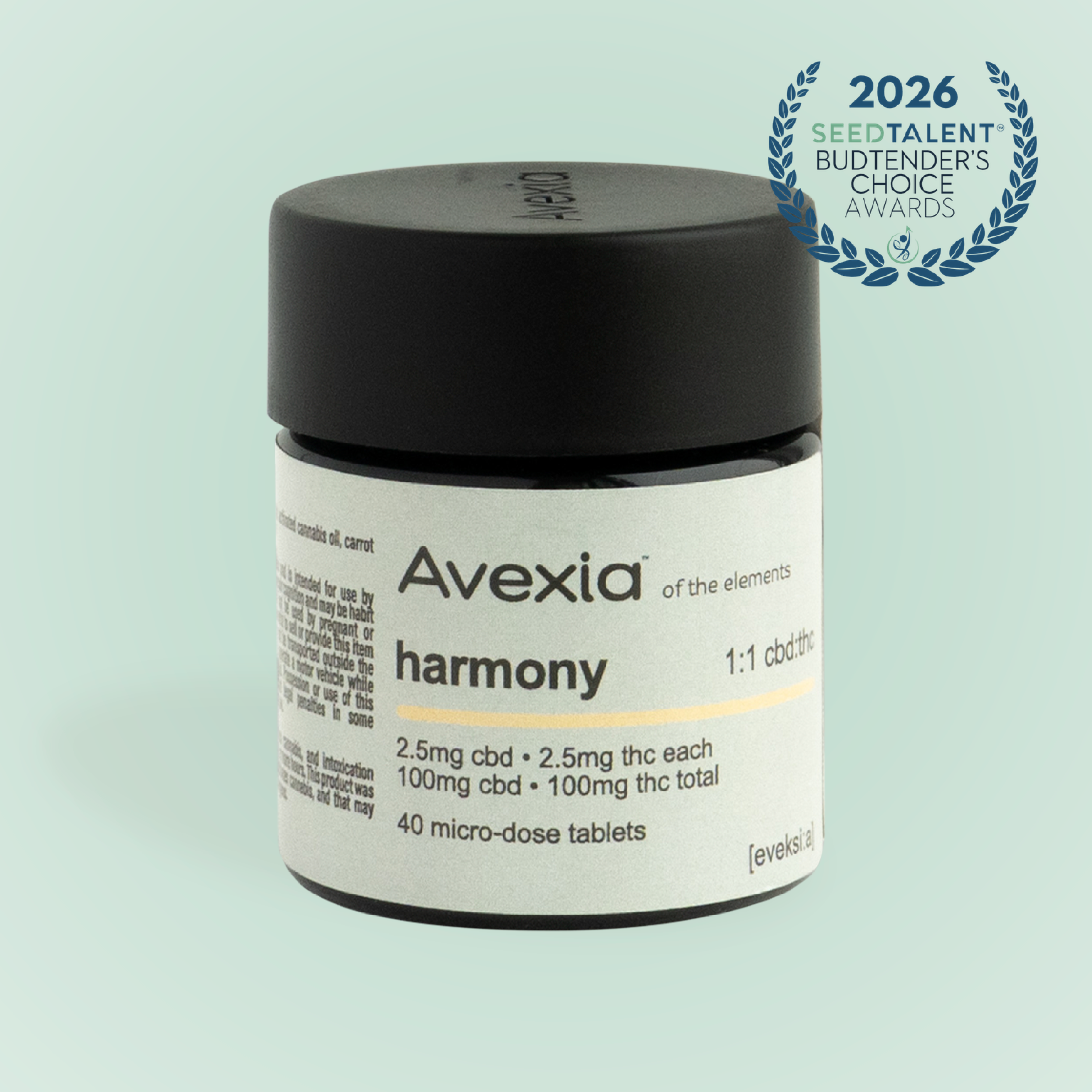 Avexia – Harmony 1:1 CBD:THC [40pk] (100mg CBD/100mg THC)
