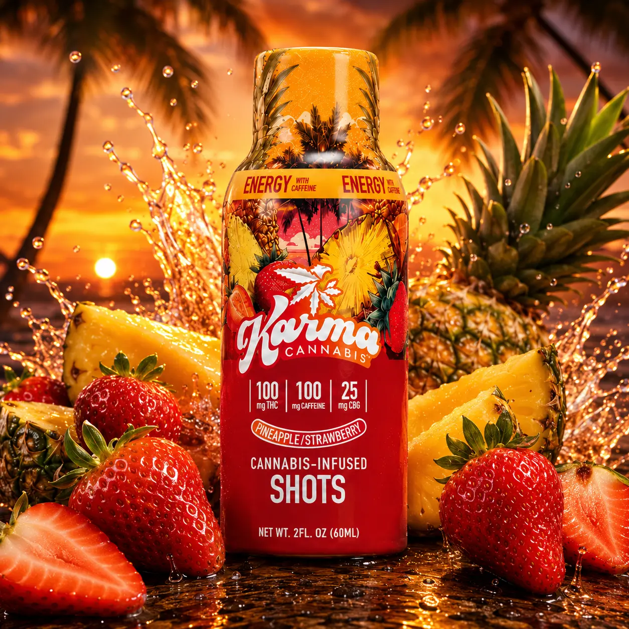 Karma – 4:1 Pineapple Strawberry [2oz] (125mg CBD/100mg THC)