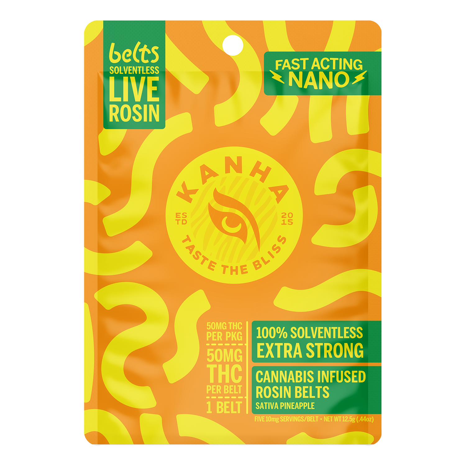 KANHA – Pineapple Live Rosin Belt - Sativa [1pk] (50mg)