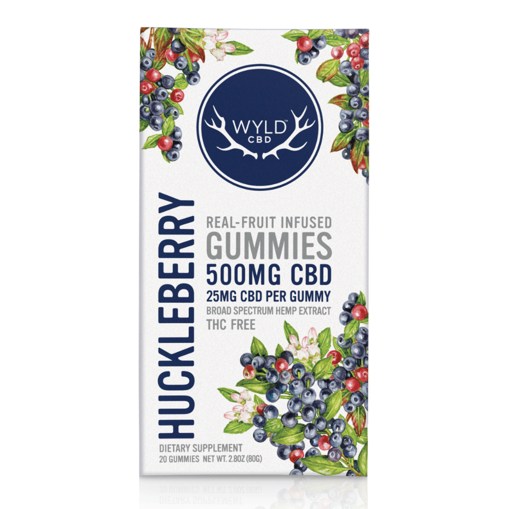 WYLD CBD – 500mg Huckleberry CBD Gummies | 20-pack