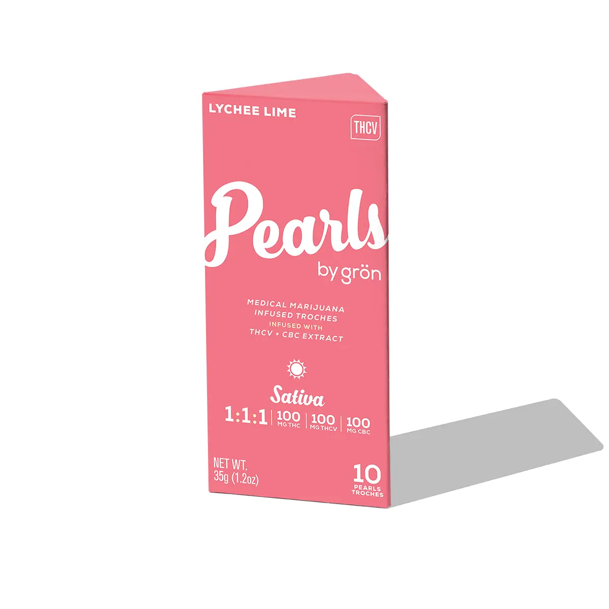 Grön – 1:1:1 Lychee Lime Pearls [10pk] (100mg THC/100mg THCV/100mg CBC)