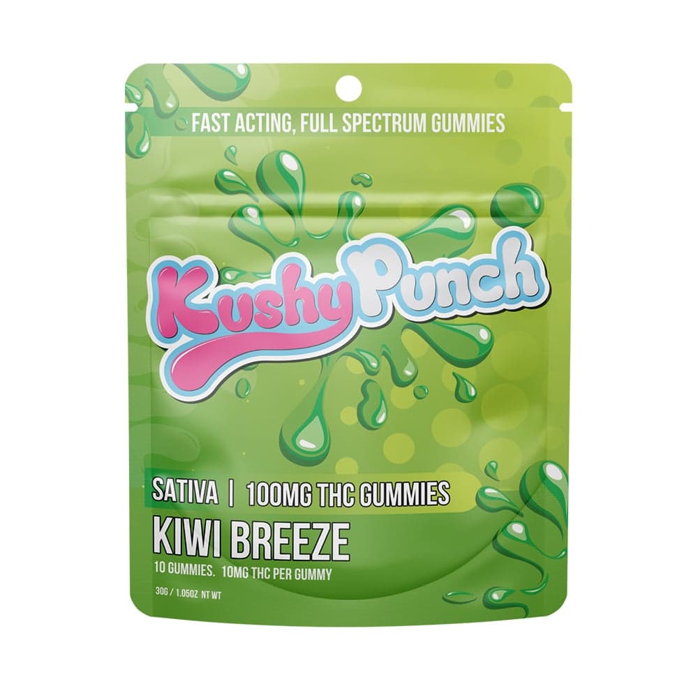 Kushy Punch – Kiwi Breeze - Sativa [10pk] (100mg)